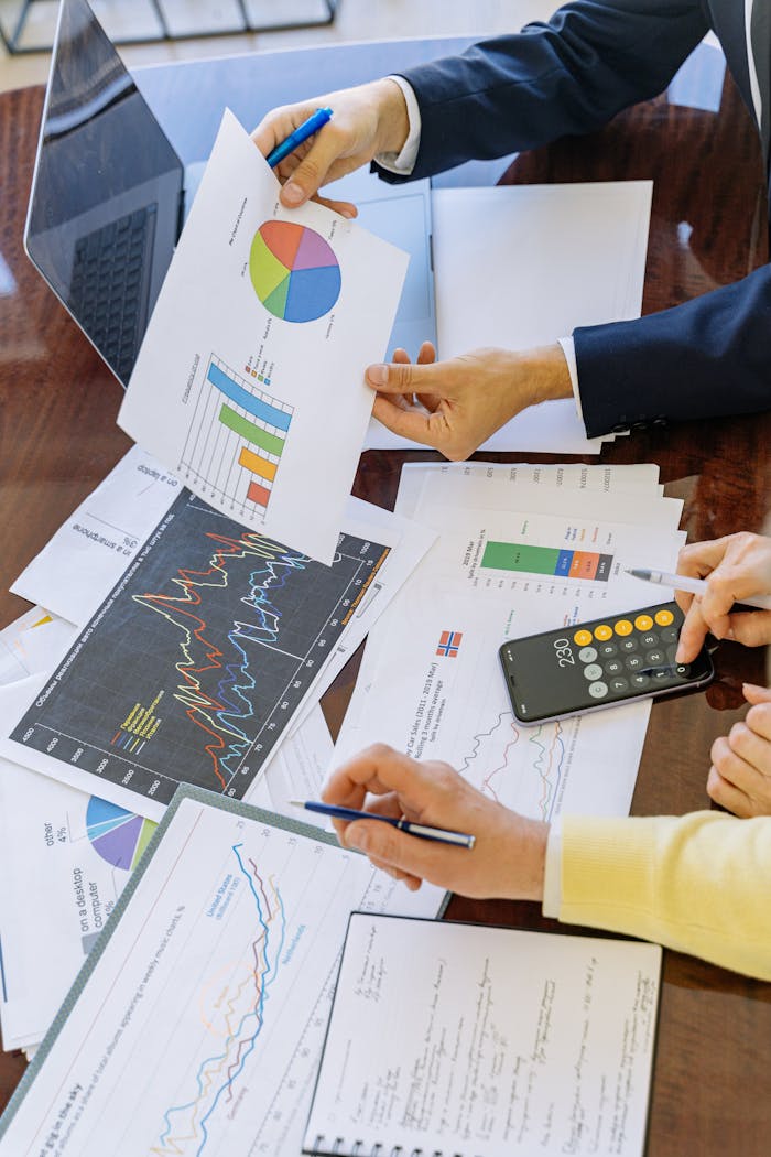 heros-img Business professionals analyzing financial charts and graphs during a meeting.